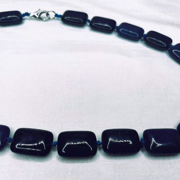 Vintage Lapis Lazuli Necklace – Natural Stone, 46 cm, Canada - Picture 9 of 10